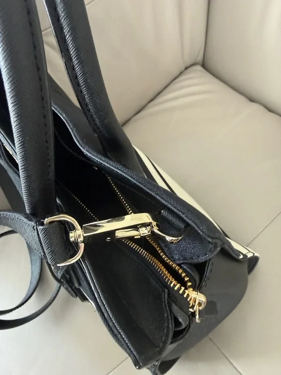 kate spade Black and Cement Striped Candace Satchel (Cameron Street- NWT/ cover) - Picture 8 of 9